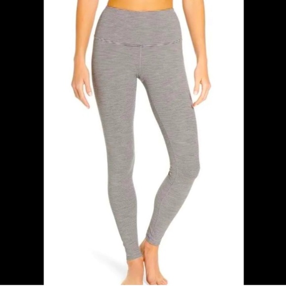 Zella Pants - Zella black and white striped Women's Leggings.